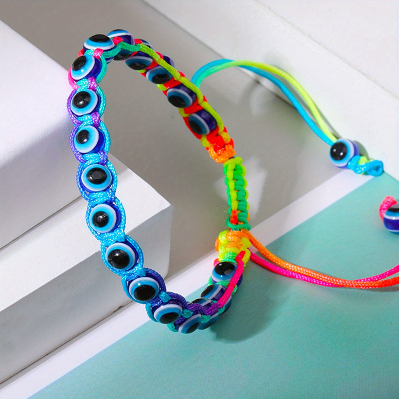 Braided Resin Devil's Eye Ladies Hand Rope Mexican Bracelet